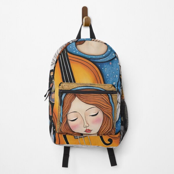 Item preview, Angel with wings wearing a hoodie Playing a Double Bass designed and sold by Colin Bentham.