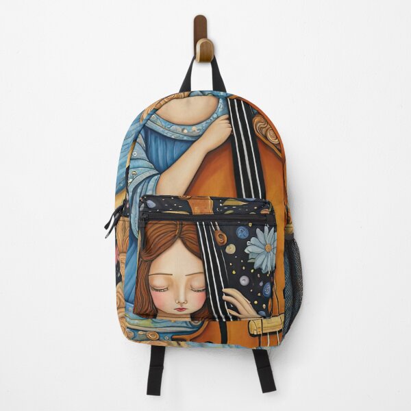 Item preview, Angel with wings wearing a hoodie Playing a Double Bass designed and sold by Colin Bentham.