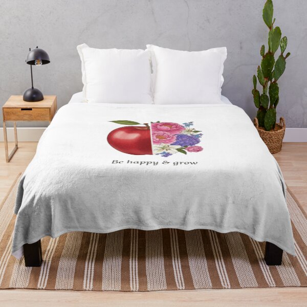 Item preview, Red Apple and Blooming Flowers with Inspirational Quote designed and sold by DreamArtis.