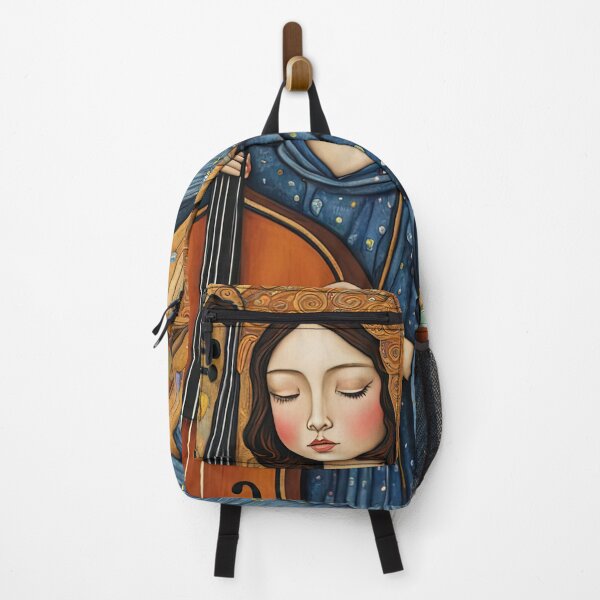 Item preview, Angel with wings wearing a hoodie Playing a Double Bass designed and sold by Colin Bentham.