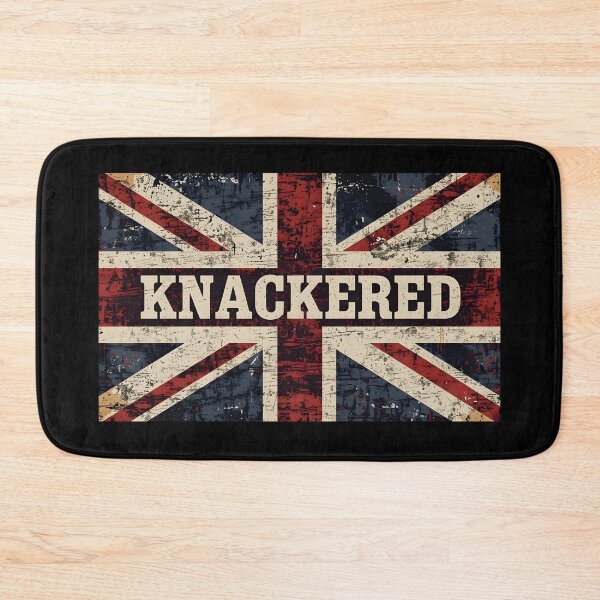 Item preview, Knackered – British Slang Union Jack designed and sold by LunaMagicStudio.