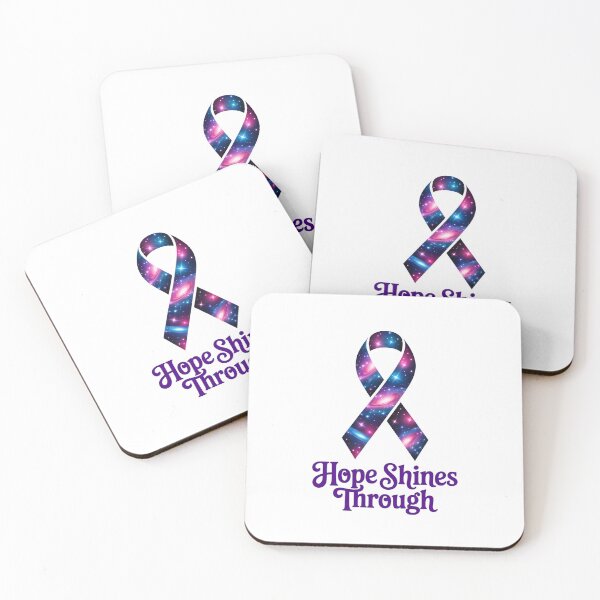 Item preview, Hope Shines Cancer Warrior Ribbon designed and sold by DigitalDream11.