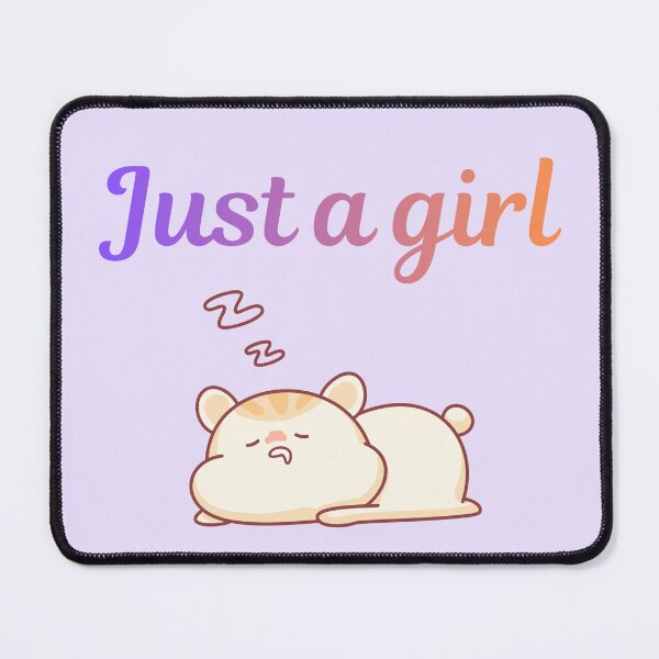 Item preview, Just a girl, hamster design purple designed and sold by Peachy-Draws.