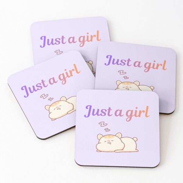 Item preview, Just a girl, hamster design purple designed and sold by Peachy-Draws.
