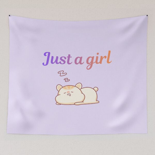 Item preview, Just a girl, hamster design purple designed and sold by Peachy-Draws.