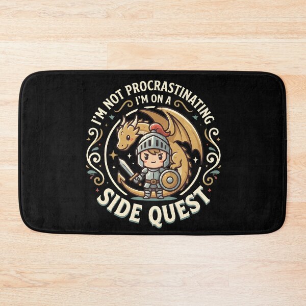 Item preview, Side Quest Knight – Cute Gamer Fantasy Illustration designed and sold by LunaMagicStudio.