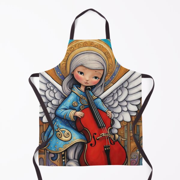 Item preview, Angel with wings wearing a hoodie Playing a Double Bass designed and sold by Colin Bentham.