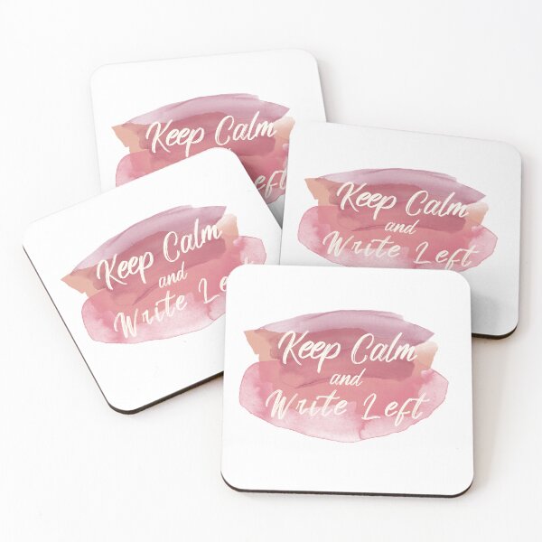 Item preview, Keep Calm and Write Left National Left Handers Day Funny Quote Watercolor Typography designed and sold by Kidult Minds.