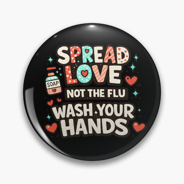 Item preview, Spread Love Not the Flu – Cute Soap and Hearts Design designed and sold by LunaMagicStudio.