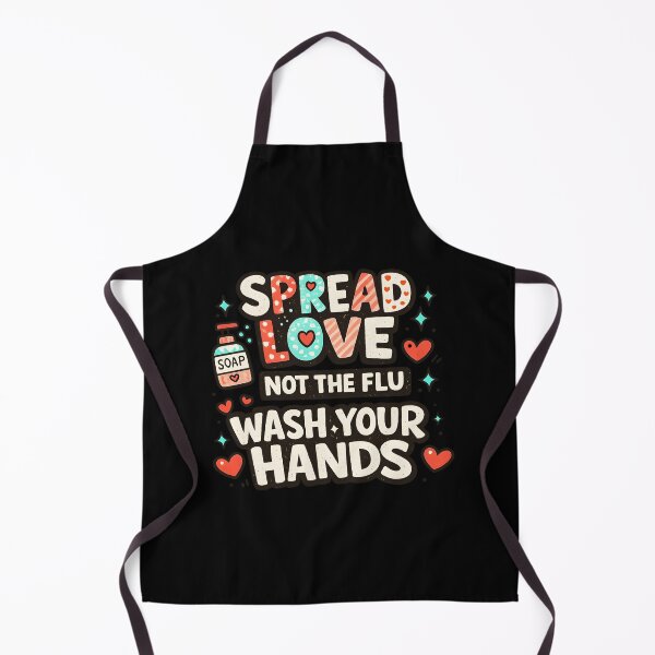 Item preview, Spread Love Not the Flu – Cute Soap and Hearts Design designed and sold by LunaMagicStudio.