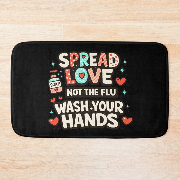 Item preview, Spread Love Not the Flu – Cute Soap and Hearts Design designed and sold by LunaMagicStudio.