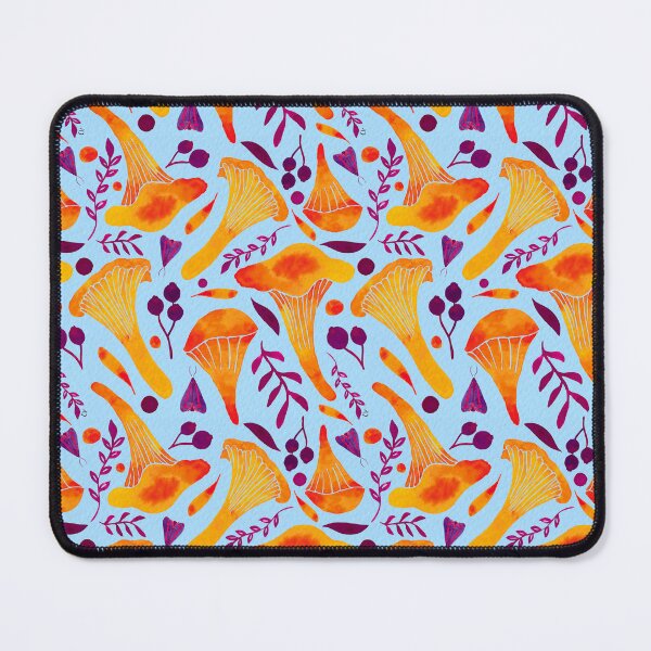 Item preview, Chanterelles with blue background designed and sold by ChloeHaumea.