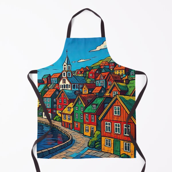 Item preview, Faroe Islands, city | Comics stylCartoone -  designed and sold by ComicsFactory.