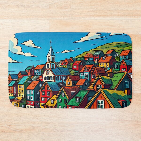 Item preview, Faroe Islands, city | Comics stylCartoone -  designed and sold by ComicsFactory.