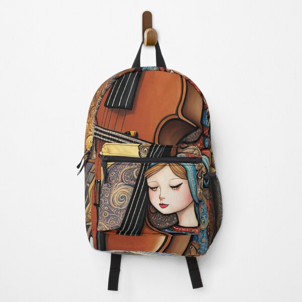Item preview, Angel with wings wearing a hoodie Playing a Double Bass designed and sold by Colin Bentham.
