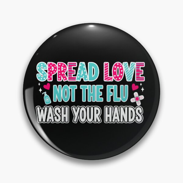 Item preview, Spread Love Not the Flu – Wash Your Hands Funny Valentine Design designed and sold by LunaMagicStudio.