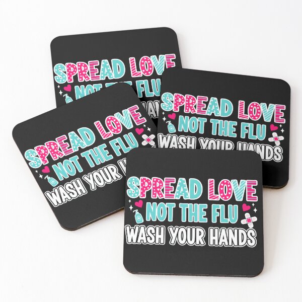 Item preview, Spread Love Not the Flu – Wash Your Hands Funny Valentine Design designed and sold by LunaMagicStudio.