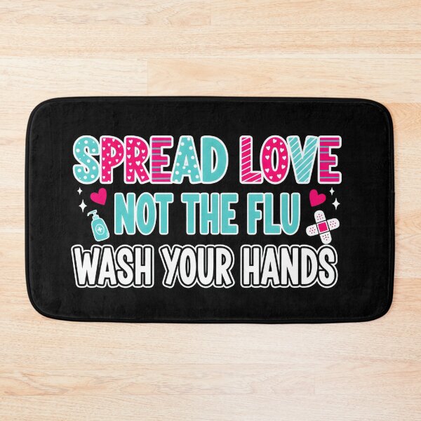 Item preview, Spread Love Not the Flu – Wash Your Hands Funny Valentine Design designed and sold by LunaMagicStudio.