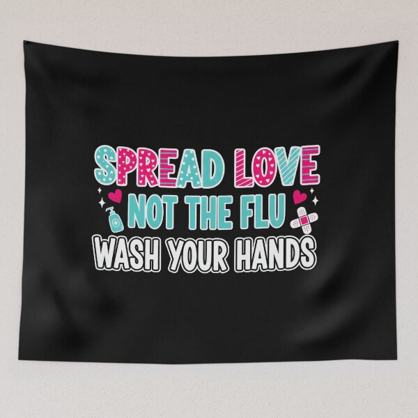 Item preview, Spread Love Not the Flu – Wash Your Hands Funny Valentine Design designed and sold by LunaMagicStudio.