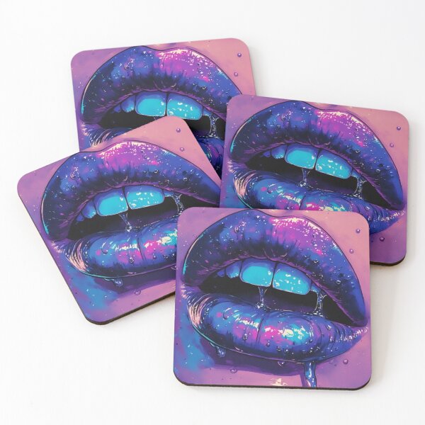 Item preview, Galaxy Neon Drip Lips designed and sold by Neer arts.