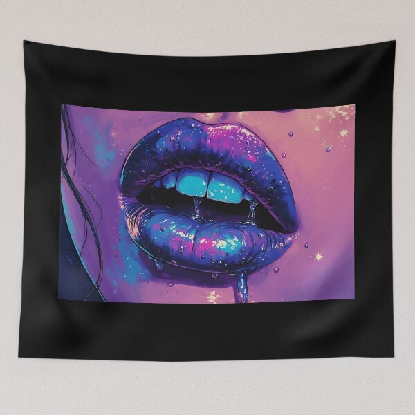 Item preview, Galaxy Neon Drip Lips designed and sold by Neer arts.