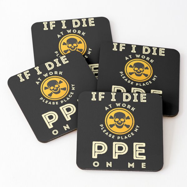Item preview, Minimalist Safety Sign – If I Die at Work PPE Reminder designed and sold by LunaMagicStudio.