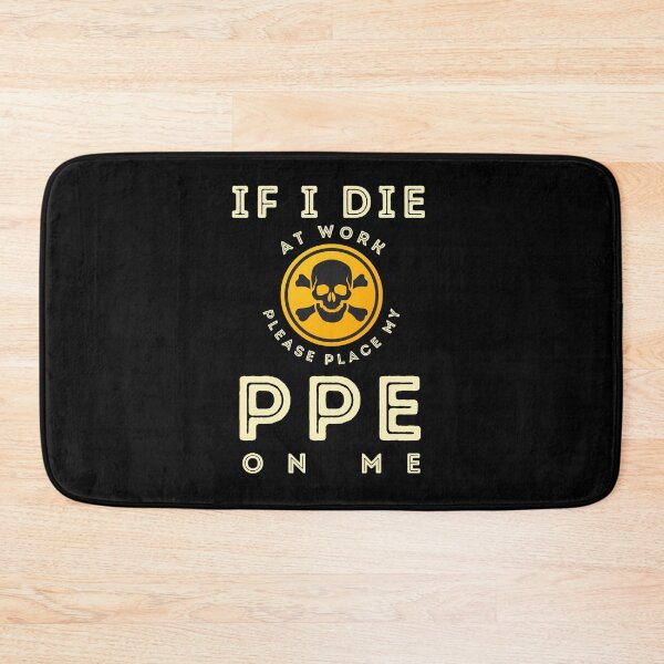 Item preview, Minimalist Safety Sign – If I Die at Work PPE Reminder designed and sold by LunaMagicStudio.