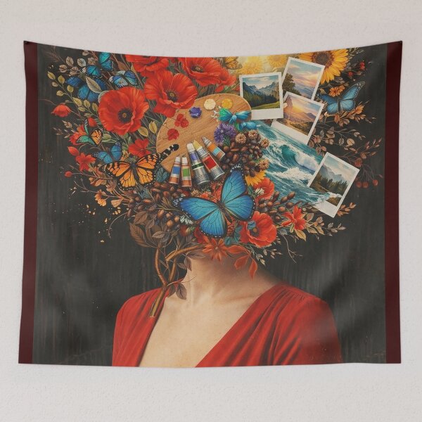 Item preview, Vibrant Creative Mind: Surreal Floral, Art & Music Collage designed and sold by AgingeR.