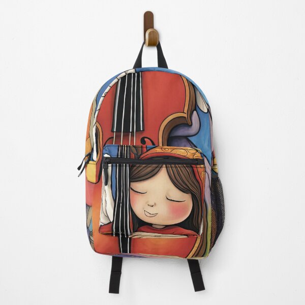 Item preview, Angel with wings wearing a hoodie Playing a Double Bass designed and sold by Colin Bentham.