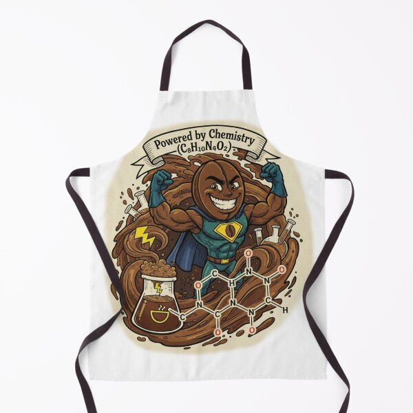 Item preview, Powered by Chemistry – Caffeine Molecule Coffee Hero designed and sold by Fun-and-joy.