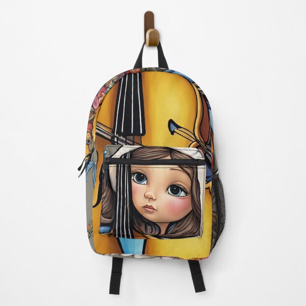 Item preview, Angel with wings wearing a hoodie Playing a Double Bass designed and sold by Colin Bentham.
