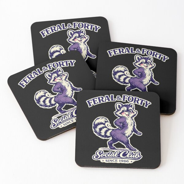 Item preview, Feral & Forty Social Club Raccoon designed and sold by LunaMagicStudio.