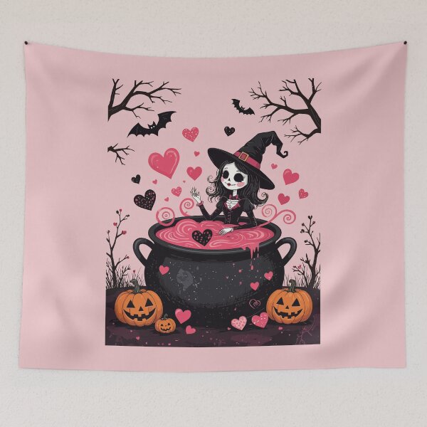 Item preview, Cheerful Little Witch And A Bubbling Cauldron Of Love designed and sold by taiche.