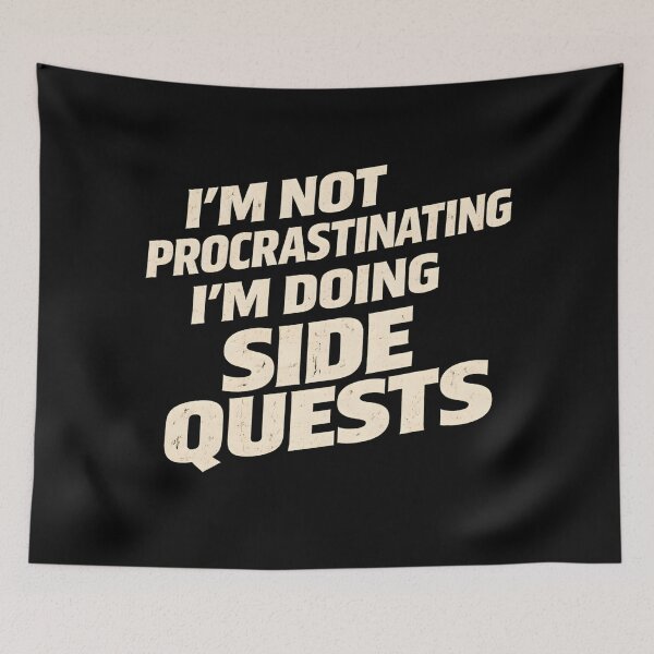 Item preview, Not Procrastinating Doing Side Quests designed and sold by LunaMagicStudio.