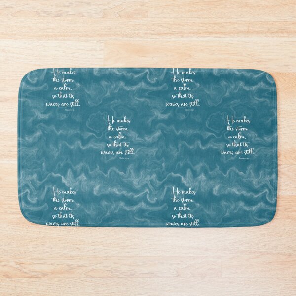 Item preview, Blue Waves 1D6A80 Marble With Bible Verse Psalm107 29 designed and sold by DesignsbyPheby.