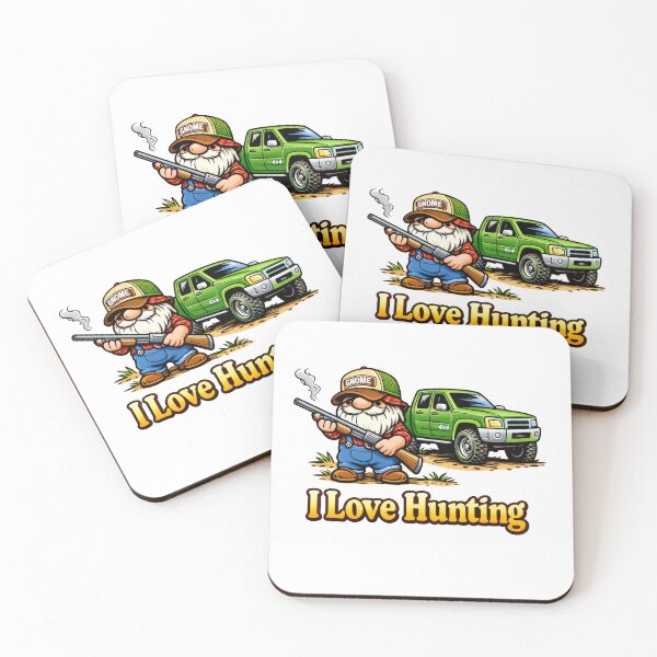 Item preview, Redneck Gnome Hunter with 4x4 Truck – I Love Hunting designed and sold by Moriarty's Digital Visions.