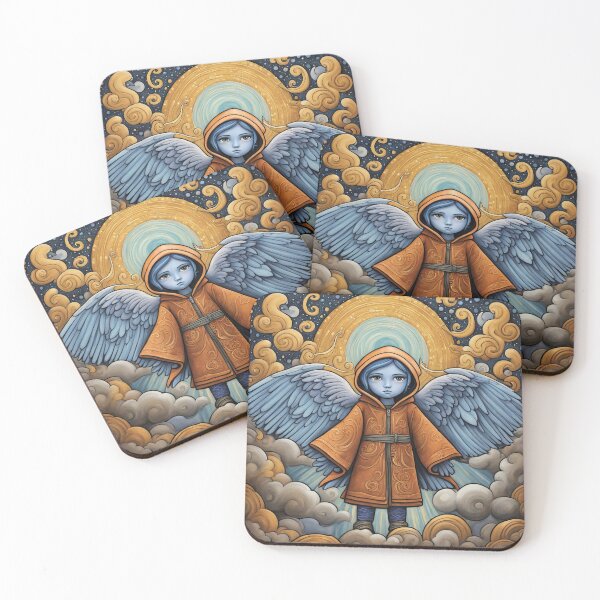 Item preview, Angel with wings wearing a hoodie fighting through a storm designed and sold by Colin Bentham.