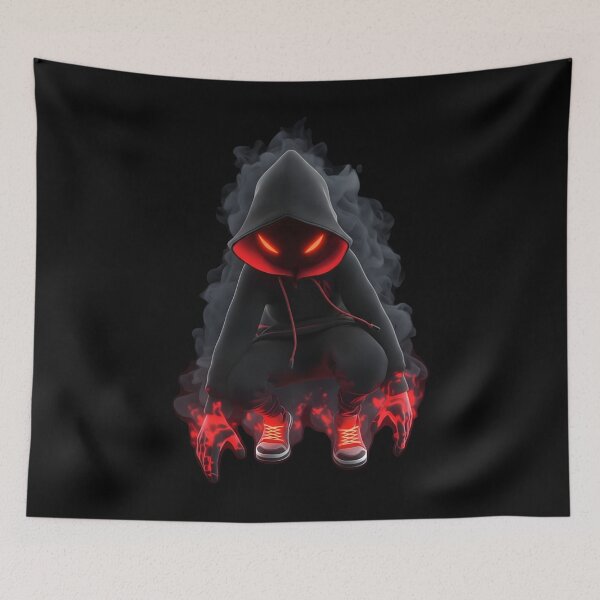 Item preview, Dark Phantom Hoodie – Red Glow Shadow Art designed and sold by novapixel25100.
