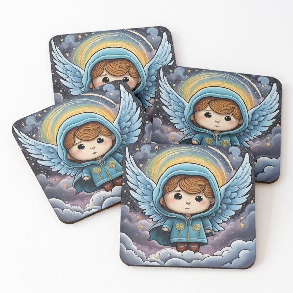 Item preview, Angel with wings wearing a hoodie fighting through a storm designed and sold by Colin Bentham.