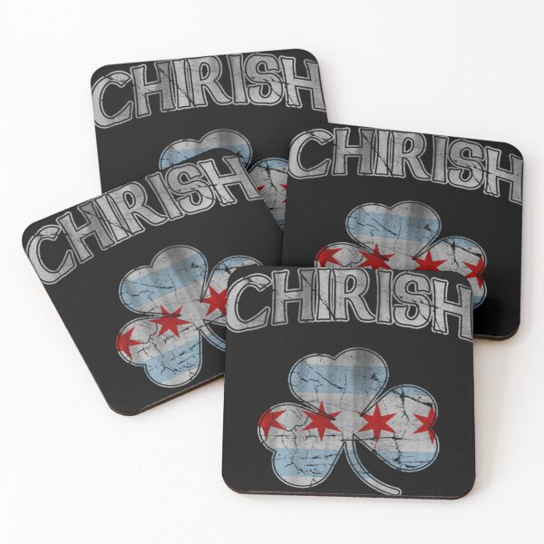 Item preview, Chirish Flag Of Chicago Shamrock designed and sold by Jivkoshirt.