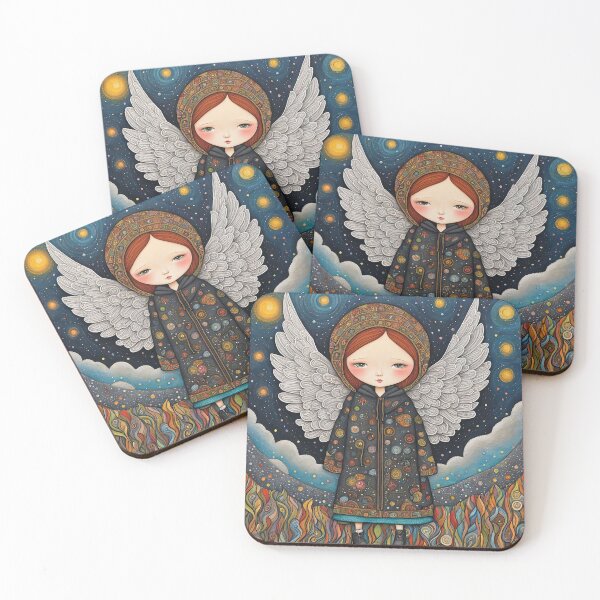 Item preview, Angel with wings wearing a hoodie fighting through a storm designed and sold by Colin Bentham.