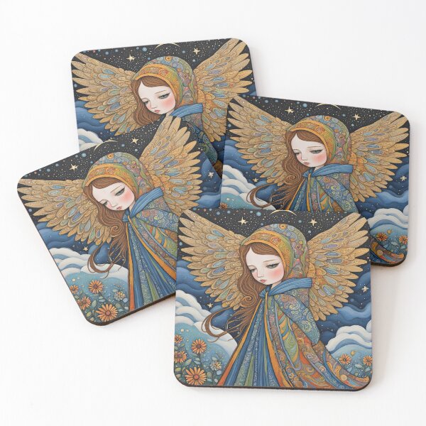 Item preview, Angel with wings wearing a hoodie fighting through a storm designed and sold by Colin Bentham.