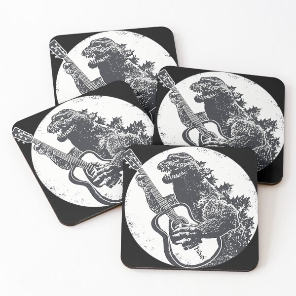 Item preview, Guitar Funny Vintage Dinosaur Playing Guitar Cool  designed and sold by Jivkoshirt.