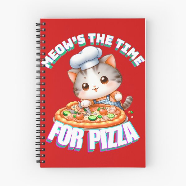 Item preview, Meow’s the Time for Pizza – Cute Kawaii Cat Chef Pizza Pun Design designed and sold by HopeAndHustle.