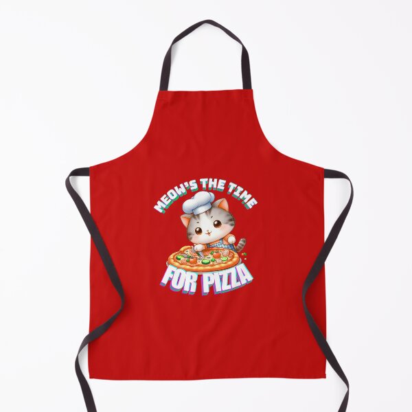 Item preview, Meow’s the Time for Pizza – Cute Kawaii Cat Chef Pizza Pun Design designed and sold by HopeAndHustle.