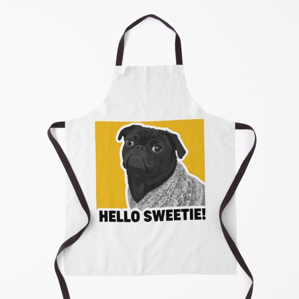 Item preview, Hello Sweetie – Cozy Pug Greetings designed and sold by Islanday.official.