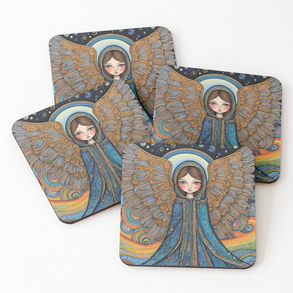Item preview, Angel with wings wearing a hoodie fighting through a storm designed and sold by Colin Bentham.