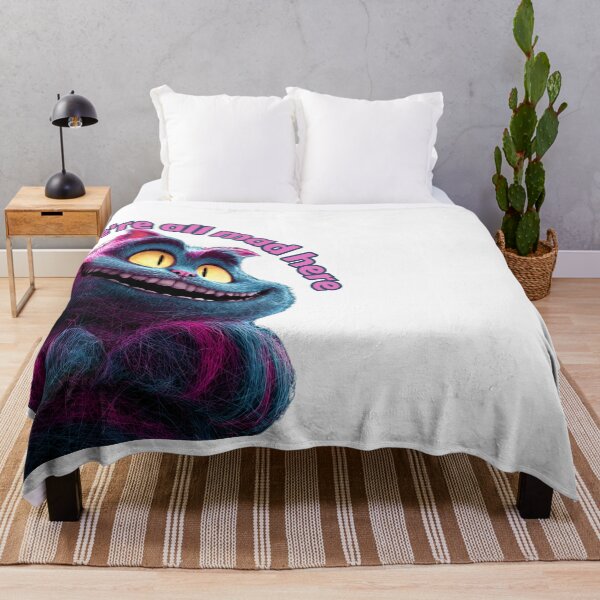 Item preview, "We Are All Mad Here" Quote – Cheshire Cat Fantasy Art designed and sold by Rose Collection Shop.