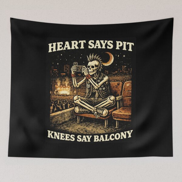 Item preview, Heart Says Pit Knees Say Balcony designed and sold by LunaMagicStudio.