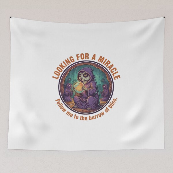 Item preview, Funny Meerkat Fortune Teller – Looking For A Miracle Mystic 90s Vintage Art designed and sold by FakeJoo.